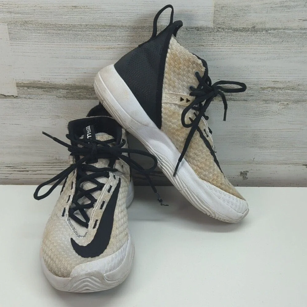 Nike Zoom Rize Basketball Shoes Sail Black White BQ5468-100 Mens Size 7